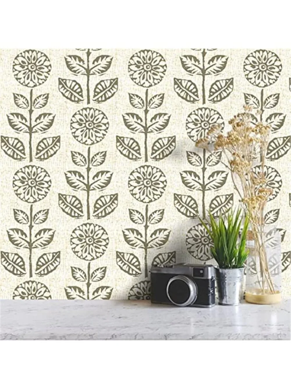 Floral Peel Stick Wallpaper Removable Waterproof Vintage Contact Paper